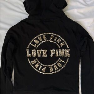 Y2K classic Victoria's Secret Black Hoodie Sequins